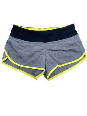 Lululemon Black, Grey, Yellow Running/Workout Shorts - Size 4